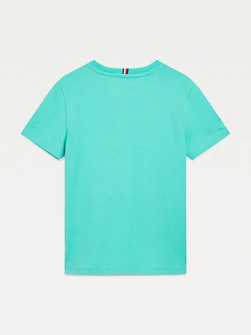 Tommy Hilfiger Essential Organic Cotton Dekleta Majice Zelena | TH608SYZ