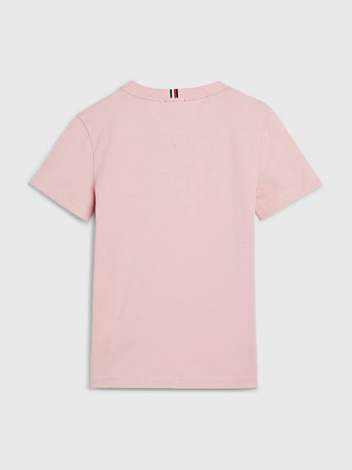 Tommy Hilfiger Essential Organic Cotton Fantje Majice Roza | TH902KAZ