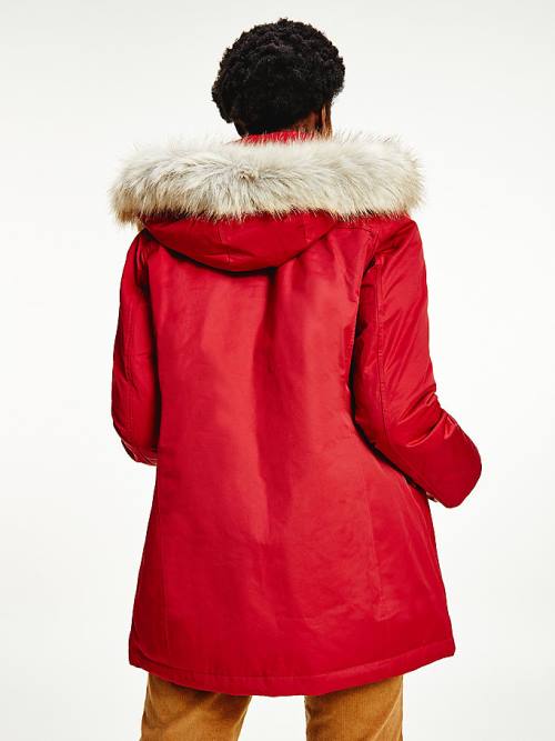 Tommy Hilfiger Essential Padded Parka Ženske Plašč Rdeča | TH639TZF