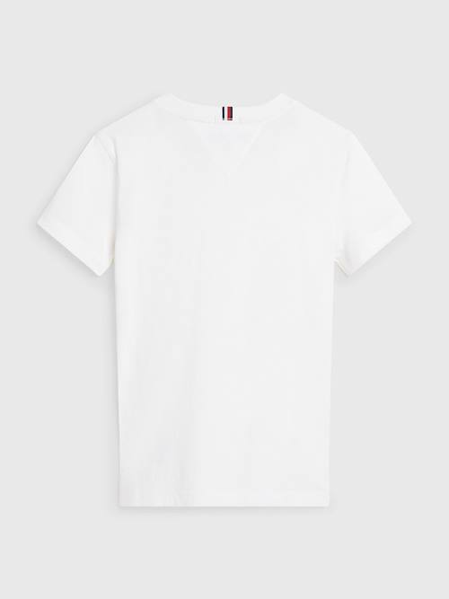 Tommy Hilfiger Essential Pocket Fantje Majice Bela | TH469RBH