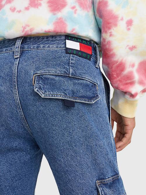 Tommy Hilfiger Ethan Relaxed Fit Cargo Moški Kratke Hlače Denim | TH580QNA