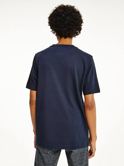 Tommy Hilfiger Exclusive Icons Organic Cotton Moški Majice Modra | TH469HJX