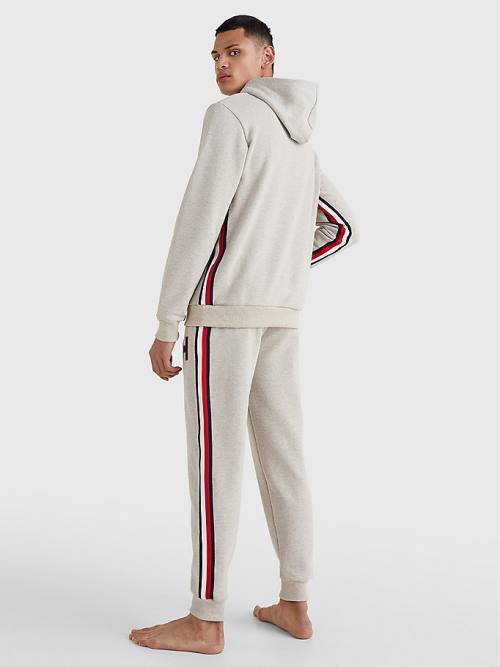 Tommy Hilfiger Exclusive Signature Detail Monogram Moški Pulover s kapuco Bež | TH746FZU