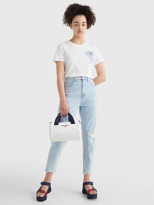 Tommy Hilfiger Expedition Logo Ženske Majice Bela | TH145NIL