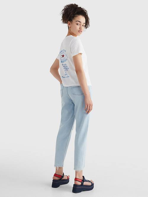 Tommy Hilfiger Expedition Logo Ženske Majice Bela | TH145NIL