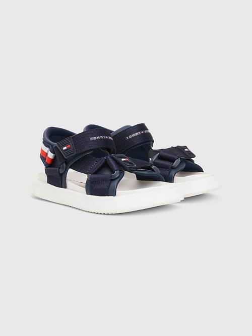 Tommy Hilfiger Fabric Strap Fantje Sandali Modra | TH560SOT