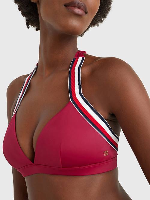 Tommy Hilfiger Fixed Triangle Bikini Top Ženske Kopalke Roza | TH673SGD