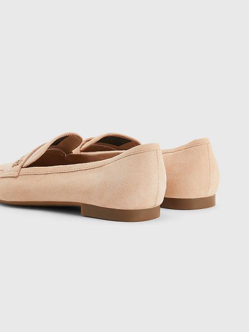 Tommy Hilfiger Flat Suede Ženske Loafers Bež | TH237ETM