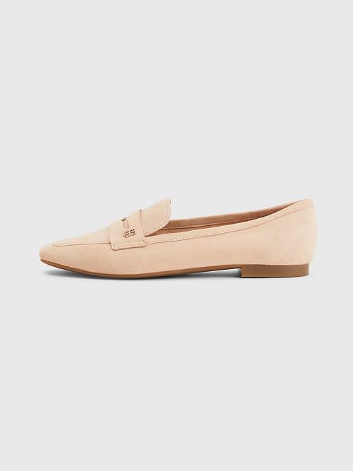 Tommy Hilfiger Flat Suede Ženske Loafers Bež | TH237ETM