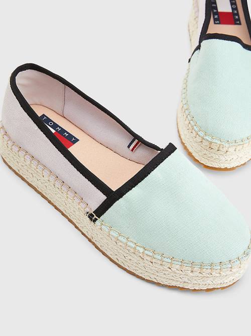 Tommy Hilfiger Flatform Espadrilles Ženske Loafers Modra | TH105BUM