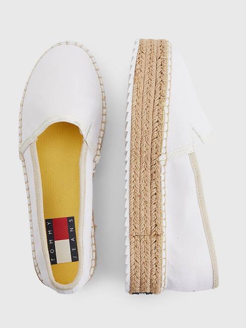Tommy Hilfiger Flatform Espadrilles Ženske Loafers Bela | TH824EXH