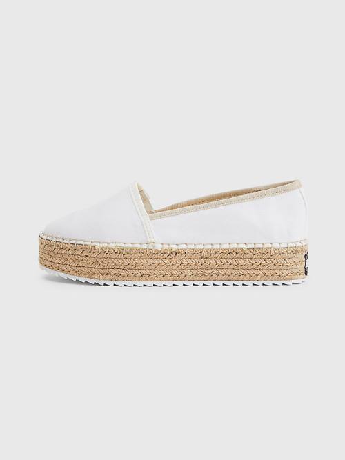 Tommy Hilfiger Flatform Espadrilles Ženske Loafers Bela | TH824EXH