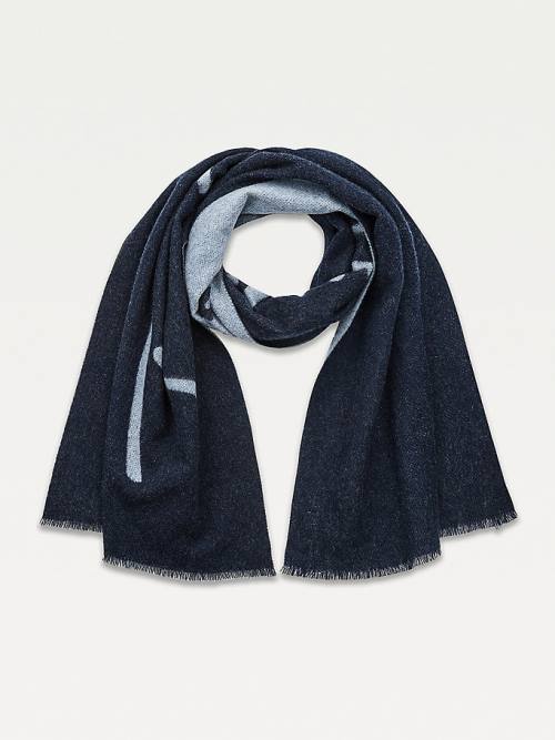 Tommy Hilfiger Fresh Signature Ženske Šal Modra | TH546TJU