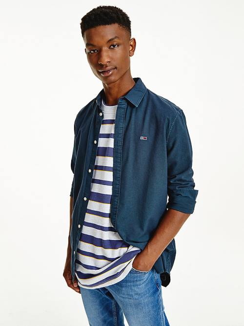 Tommy Hilfiger Garment Dyed Oxford Moški Srajce Modra | TH740UQT