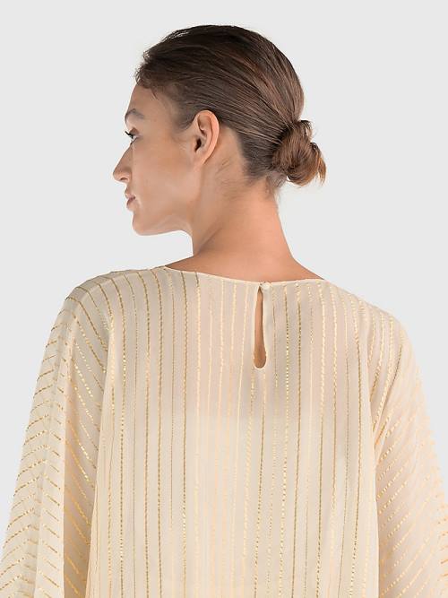 Tommy Hilfiger Gold Stripe Jumpsuit Ženske Obleke Bela | TH951IEL