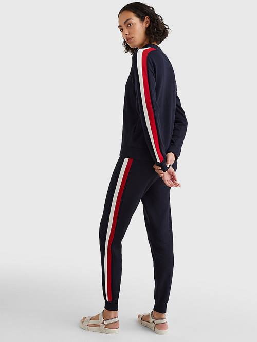 Tommy Hilfiger Half Zip Regular Fit Jumper Ženske Puloverji Modra | TH165LDS