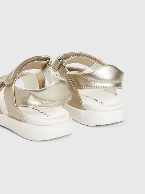Tommy Hilfiger High Shine Glitter Flag Dekleta Sandali Zlato | TH172QLA