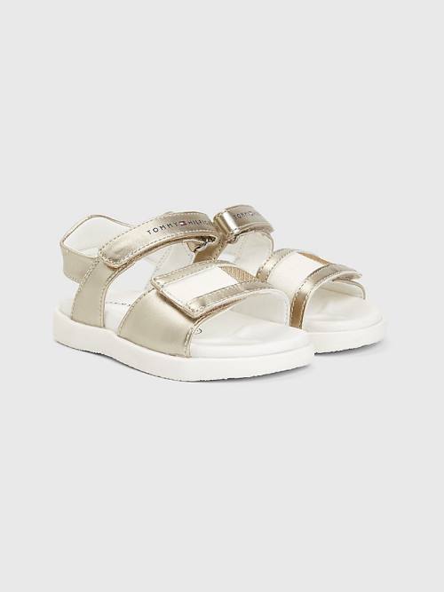 Tommy Hilfiger High Shine Glitter Flag Dekleta Sandali Zlato | TH172QLA