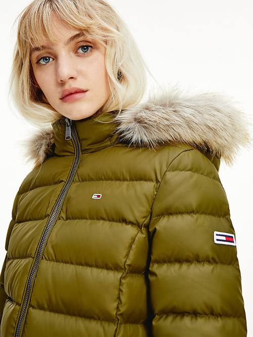 Tommy Hilfiger Hooded Down Ženske Jakne Zelena | TH594SNF