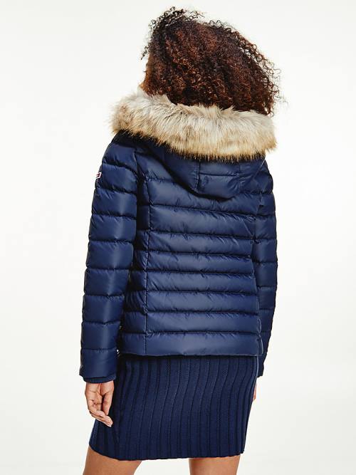 Tommy Hilfiger Hooded Down Ženske Jakne Modra | TH720UBT