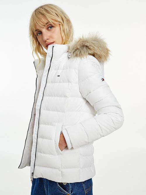 Tommy Hilfiger Hooded Down Ženske Jakne Bela | TH721KZP