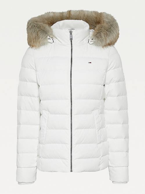 Tommy Hilfiger Hooded Down Ženske Jakne Bela | TH721KZP