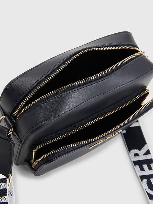 Tommy Hilfiger Iconic Signature Camera Ženske Torbice Modra | TH063DXL