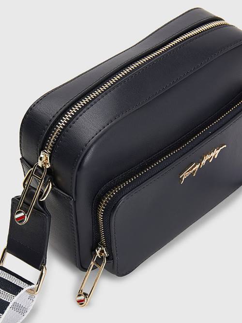 Tommy Hilfiger Iconic Signature Camera Ženske Torbice Modra | TH063DXL