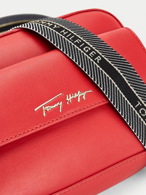 Tommy Hilfiger Iconic Signature Logo Camera Ženske Torbice Rdeča | TH613GSQ