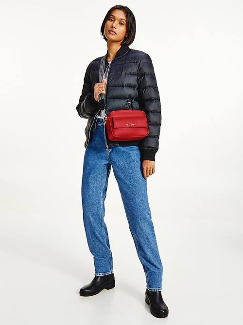 Tommy Hilfiger Iconic Signature Logo Camera Ženske Torbice Rdeča | TH613GSQ