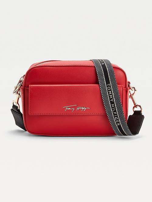 Tommy Hilfiger Iconic Signature Logo Camera Ženske Torbice Rdeča | TH613GSQ