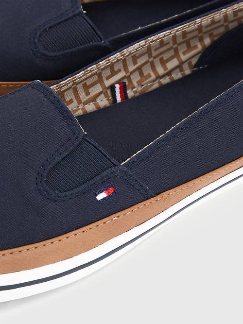 Tommy Hilfiger Iconic Slip-On Ženske Superge Modra | TH190PFY
