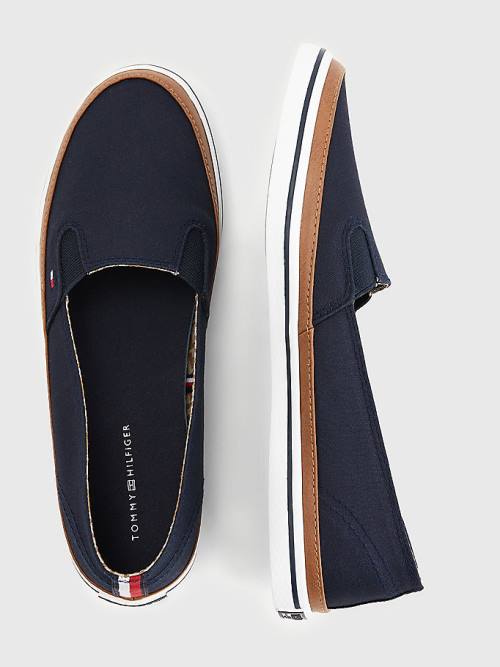 Tommy Hilfiger Iconic Slip-On Ženske Superge Modra | TH190PFY