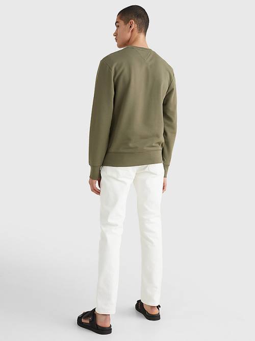 Tommy Hilfiger Icons Logo Crew Neck Moški Pulover Kaki | TH273JVX