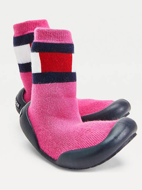 Tommy Hilfiger Knitted Slipper Dekleta Škornji Roza | TH936PSZ