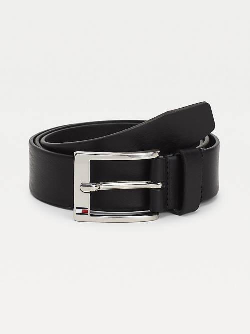 Tommy Hilfiger Leather Moški Pas Za Hlače Črna | TH279UHF