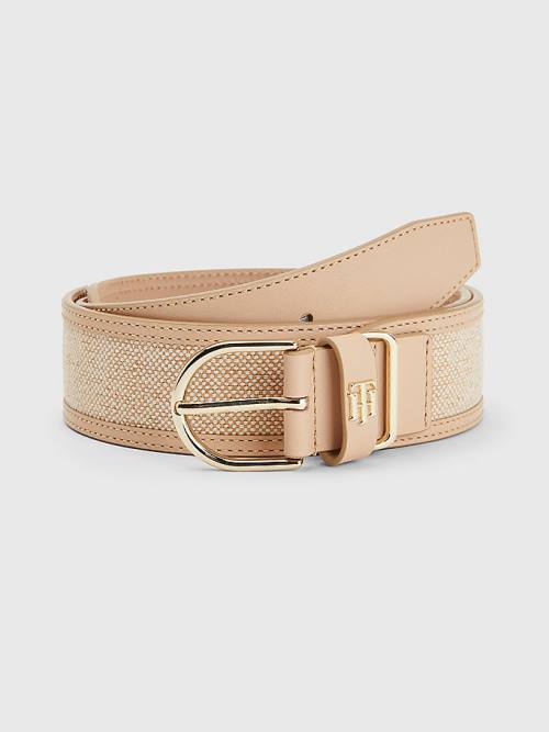 Tommy Hilfiger Leather Waist Ženske Pas Za Hlače Bež | TH678JBO
