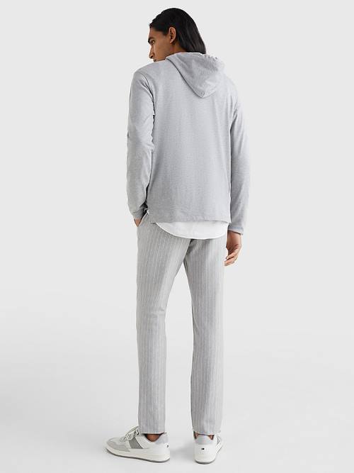 Tommy Hilfiger Lightweight Moški Pulover s kapuco Siva | TH964JCK