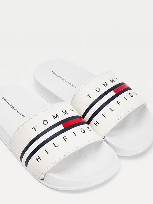 Tommy Hilfiger Logo Flag Slides Fantje Sandali Bela | TH768FRT