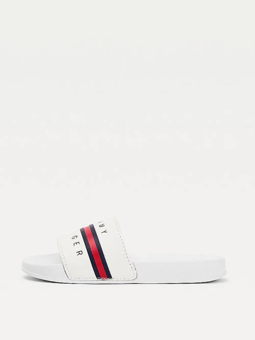 Tommy Hilfiger Logo Flag Slides Fantje Sandali Bela | TH768FRT