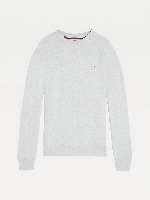 Tommy Hilfiger Long Sleeve Crew Neck Sweatshirt Moški Pižama Siva | TH237ERJ