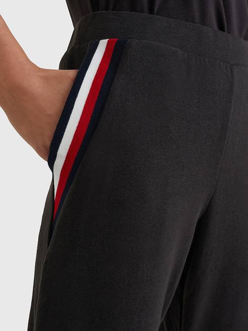 Tommy Hilfiger Lounge Cuffed Joggers Ženske Hlače Črna | TH403EAV
