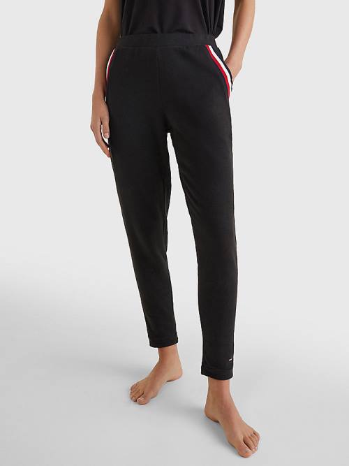Tommy Hilfiger Lounge Cuffed Joggers Ženske Hlače Črna | TH403EAV