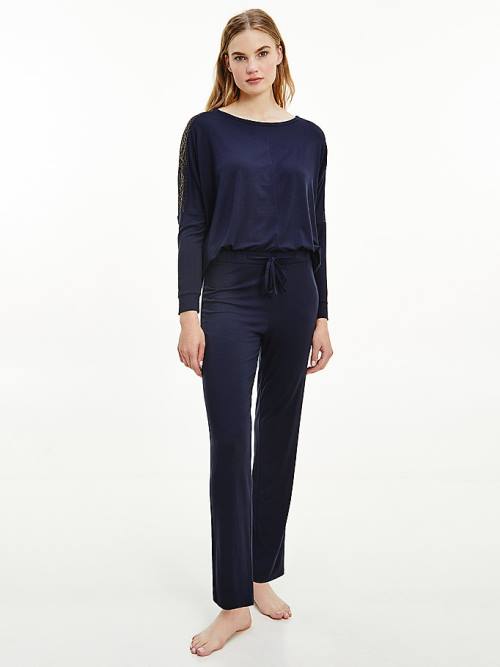 Tommy Hilfiger Modal Joggers Ženske Pižama Modra | TH789ZYC