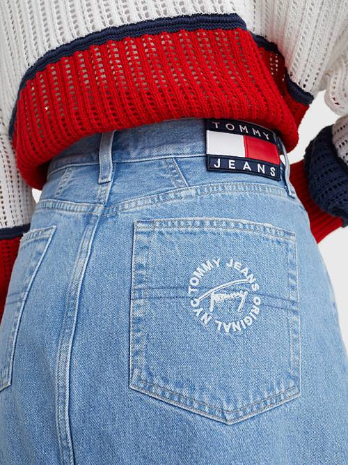 Tommy Hilfiger Mom Distressed Denim Ženske Krilo Denim | TH093KRU