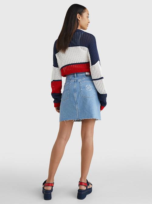 Tommy Hilfiger Mom Distressed Denim Ženske Krilo Denim | TH093KRU
