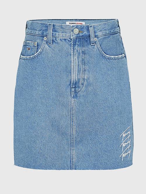 Tommy Hilfiger Mom Distressed Denim Ženske Krilo Denim | TH093KRU