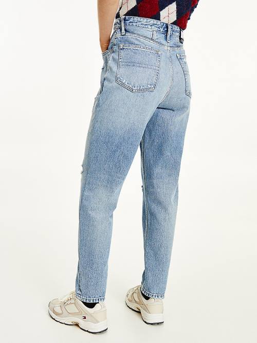 Tommy Hilfiger Mom Ultra High Rise Tapered Hemp Ženske Kavbojke Denim | TH092NCP