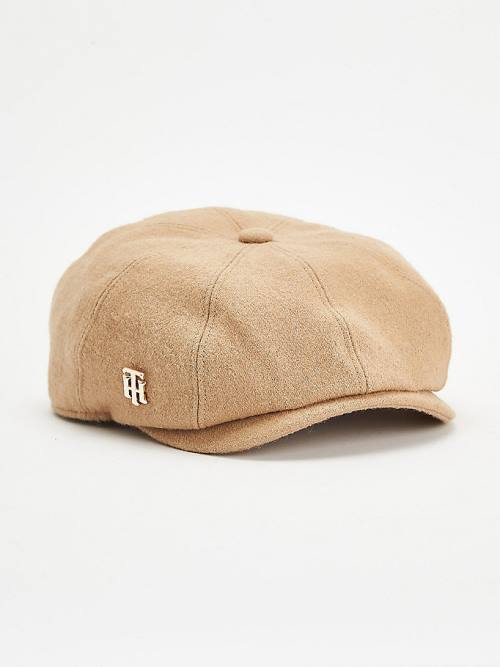 Tommy Hilfiger Monogram Newsboy Cap Ženske Kapa Bež | TH938BOZ