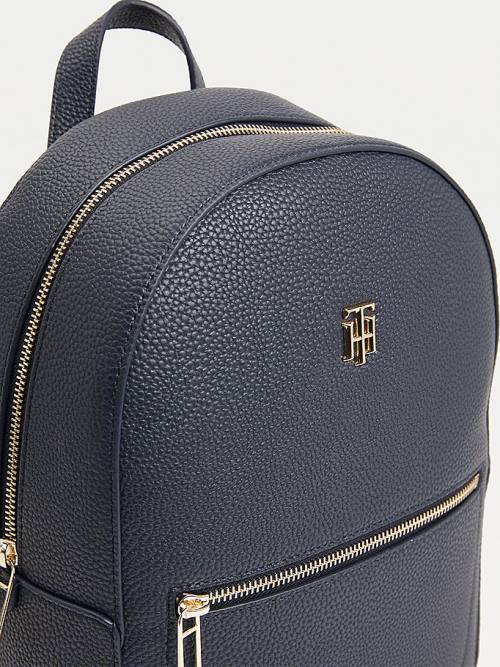 Tommy Hilfiger Monogram Plaque Backpack Ženske Torbice Modra | TH691SVH